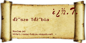 Ősze Tóbia névjegykártya